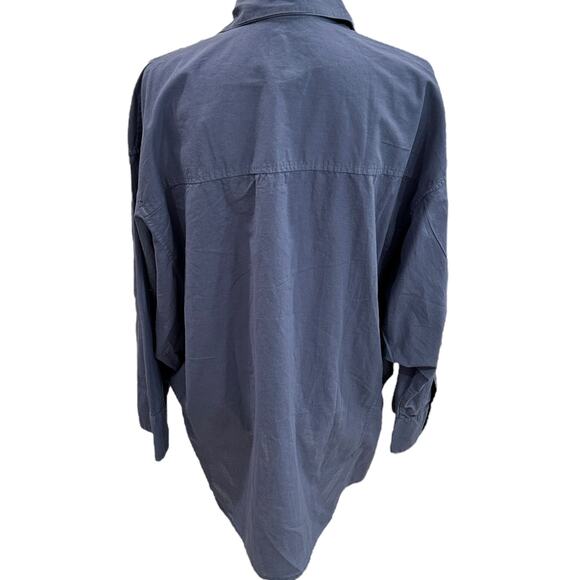 A Shirt Thing Sammy Button Down Blouse in Blue - Picture 6 of 6